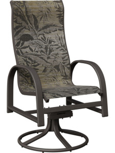 Murphy High Back Padded Sling Swivel Rocker Dining Chair