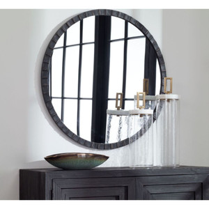 Dandridge Round Mirror Black