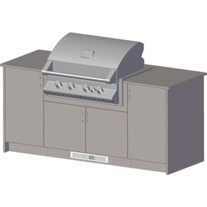 Berlin Gardens Agora 79" Kitchen Island - fit built in Napoleon LP gas grill (Grill sold separate) – premium outdoor island featuring durable poly lumber construction, ample countertop space, enclosed storage, and stainless steel grill, perfect for modern patio cooking and entertaining. Berlin Gardens Agora 79" Kitchen Island - fit built in Napoleon LP gas grill (Grill sold separate) – premium outdoor island featuring durable poly lumber construction, ample countertop space, enclosed storage, and stainless steel grill, perfect for modern patio cooking and entertaining.