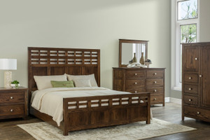 Alto Amish-made Bedroom Collection in red oak wood with cocoa stain