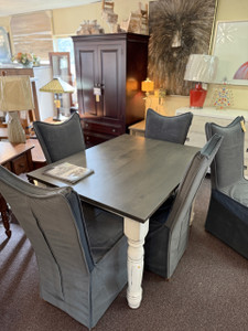 Farm Table with Thick Turned Legs