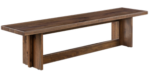 Lancaster Legacy 1415 Series Sophia bench with solid 1¾-inch thick hardwood seat, Amish made in America