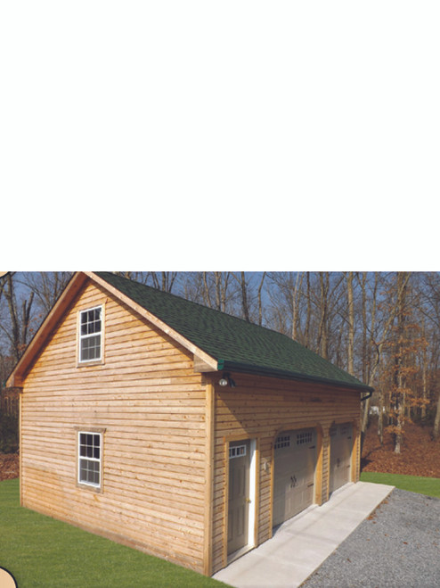 Custom 20'x28' Cedar 2 Story Garage