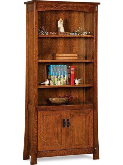 Modesto Amish Bookcase with Doors FVB-010-MD