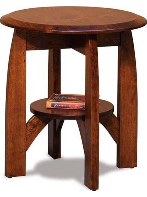 Boulder Creek Amish Round End Table FVET-22R-BC