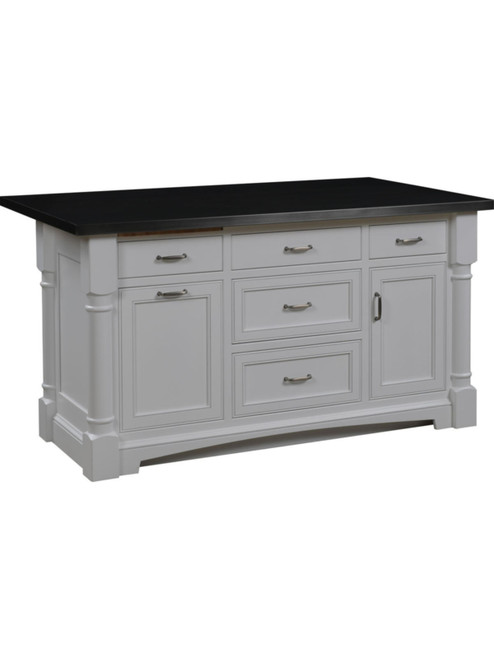 Designer Series 61.75? Turned Legs 2 Door 5 Drawer Kitchen Island DSL-753