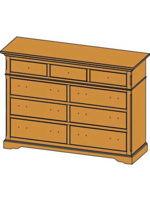 9 Drawer Dresser 51006 & 51007