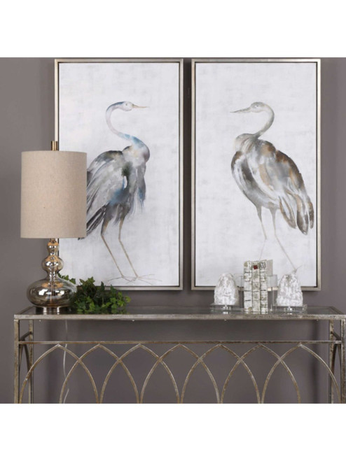 Summer Birds Hand Painted Canvases, S/2 35353