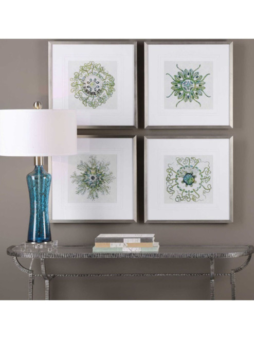 Organic Symbols Framed Prints, S/4 33656