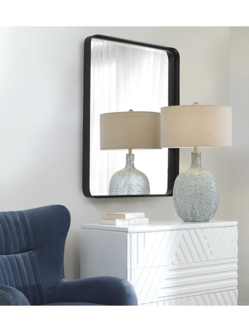 Crofton Large Mirror, Black 9738