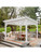 12' x 12' Traditional White Vinyl Pergola w/standard posts
