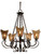 Vetraio, 5 Lt Chandelier 21007