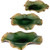 Abella Ceramic Wall Decor, Green, S/3