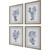 Shibori Coral Framed Prints, S/4