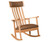 Amish Hardwood London Rocker with lumbar back, upholstered leather or fabric seat and headrest; also available as glider, swivel glider, or desk chair.