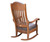 Auntie's Rocker with wide back for ultimate comfort in hardwood built by Amish Craftsmen