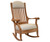 Auntie's Wide Rocking Chair AR-36-Wide with lumbar back, built by Amish Craftsmen from hardwood, featuring  white sand leather on seat and backrest.