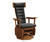 London Swivel Glider LSG-46 handcrafted by Amish artisans, customizable in hardwood, stain, leather, and fabric options