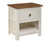 Alto 1-drawer nightstand in brown maple with cappuccino and parchment finish
