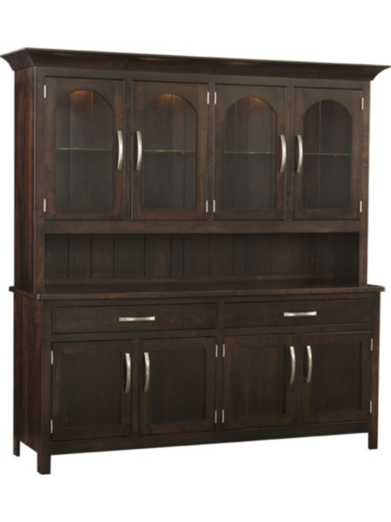 Lancaster Legacy Georgetown 394 4-door solid wood hutch, Amish-built in America