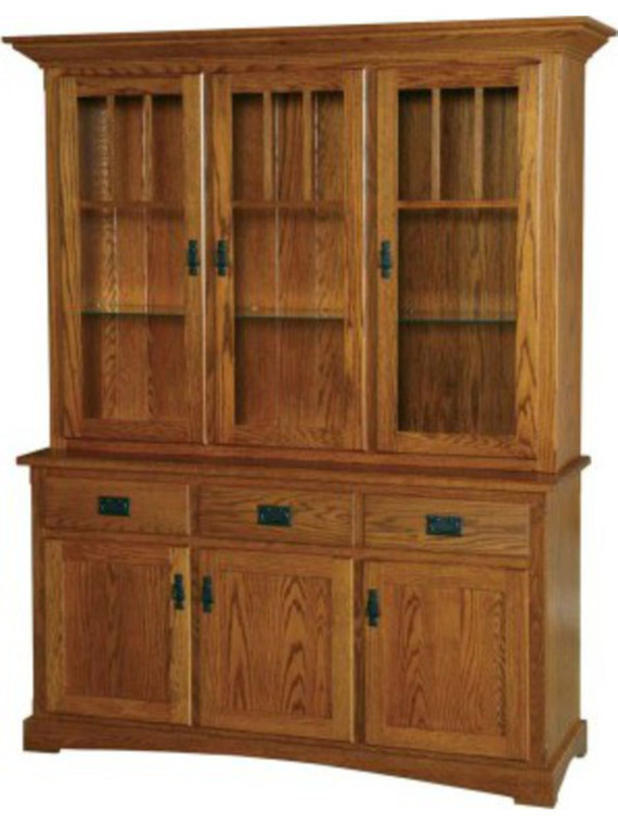 Lancaster Legacy Mission 3-Door Hutch 260M - made in America by Amish Craftsmen