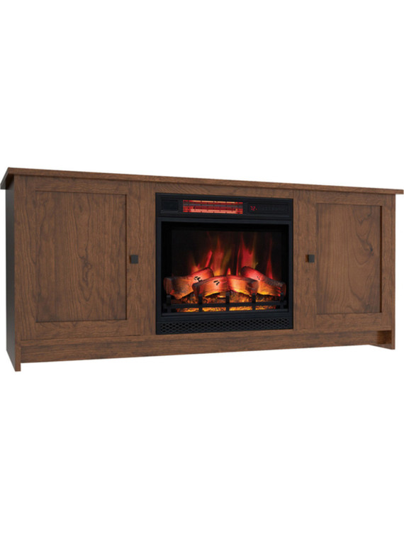 Newport Shaker Media Console with Fireplace 3170