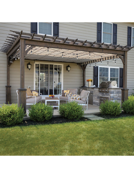 10 x 10 Traditional Wood Pergola with Superior Posts