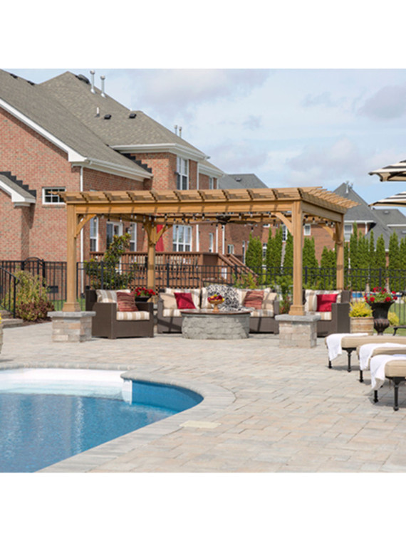 14' x 14' Traditional Wood Pergola