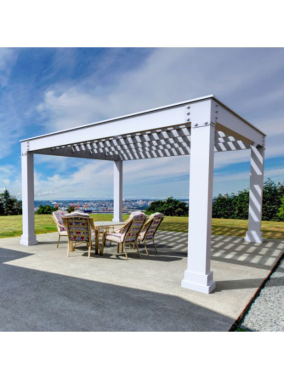 10 x 12 Cellular PVC (Vinyl) Pergola - modern design