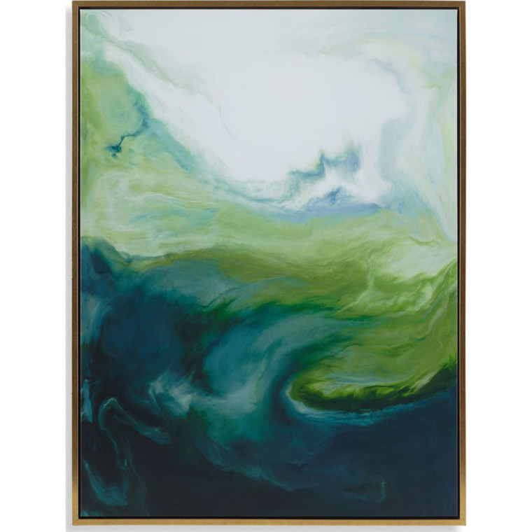 Serene Green Framed Canvas