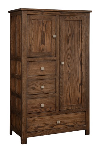 Alto Chifferobe made by Amish craftsmen in red oak with cocoa stain