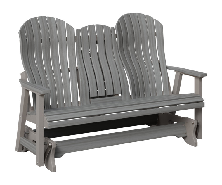 Contour 3-Seat Outdoor Glider with Drop-Down Console by Berlin Gardens – Poly Lumber Patio Seating for Modern Backyard Comfort