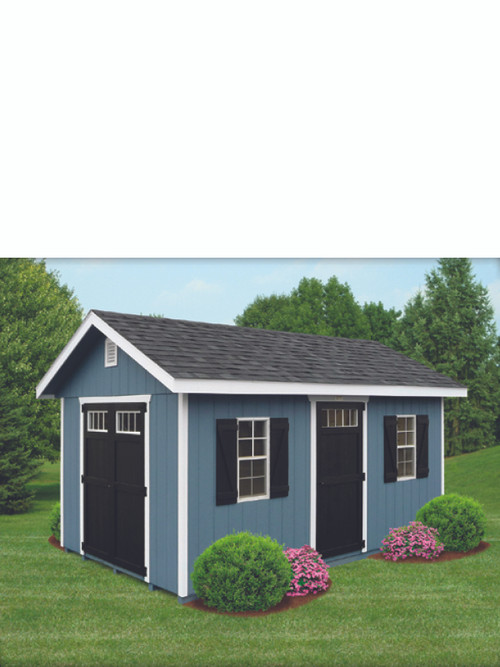 Deluxe Painted Wood A-Frame Shed by Springville Woodworks & Reviews