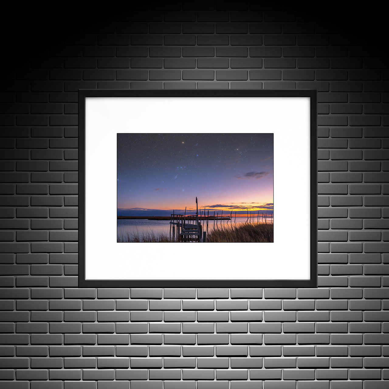 Blue Hour at the Historic Rands Marina in Tuckerton, NJ by Daniel McCauley 13" x 19" Print