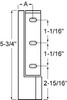 (E3-4) Component hardware R50-2851 Spring assisted hinge 1-1/4 offset