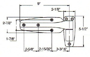 (A7-9) Kason 1245 Hinge 2"offset