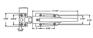 (A2-3a) Kason 56 Stainless Steel Latch 3/4 to 1-5/8 offset