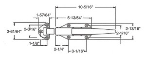 (A3-2) Kason 58 latch complete w/key 3/4"-1-1/2" offset