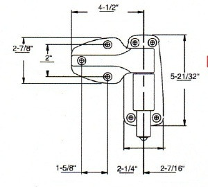 (A8-9) Kason 1249 Hinge Spring Assisted Flush