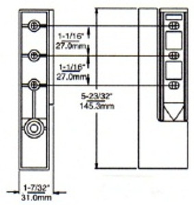(E1-3) Kason 1267 Edgemount Cam-Lift Hinge 1-5/8 to 2-3/8 offset
