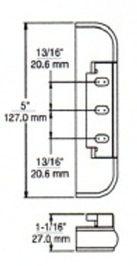 (E1-7) Kason 212-8 Edgemount Hinge 1-1/8" Offset