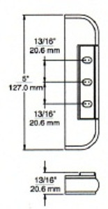 (E2-1) Kason 214-08 Edgemount Hinge 1-1/8" Offset