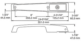 (A6-3a) Kason 1239C Handle w/Lever Brushed complete w/key