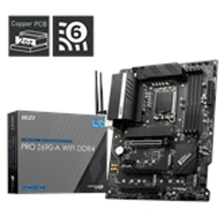 MSI Z690-A WIFI DDR4 Desktop Motherboard - Intel Z690 Chipset - Socket LGA-1700 - Intel Optane Memory Ready - ATX