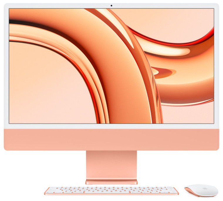 24-inch iMac Retina 4.5K Display M3 Chip with 8-Core CPU and 10-Core GPU 8GB/256GB SSD Magic Keyboard with Touch ID (English) Orange - November 2023
