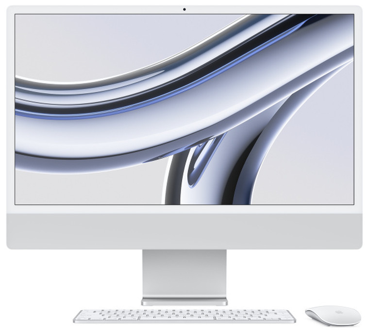 24-inch iMac Retina 4.5K Display M3 Chip with 8-Core CPU and 8-Core GPU 8GB/256GB SSD Magic Keyboard (English) Silver - November 2023