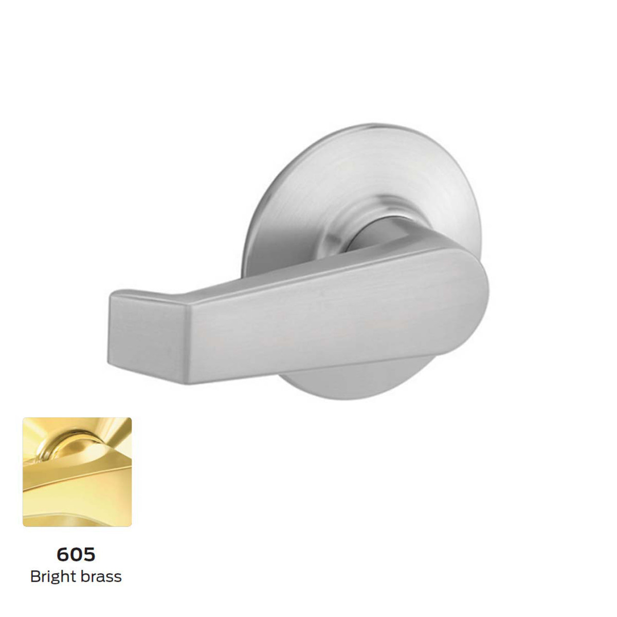 Schlage A10 S Grade 2 Passage Cylindrical Lock, Levon Lever, 605, 2-3/8" Backset