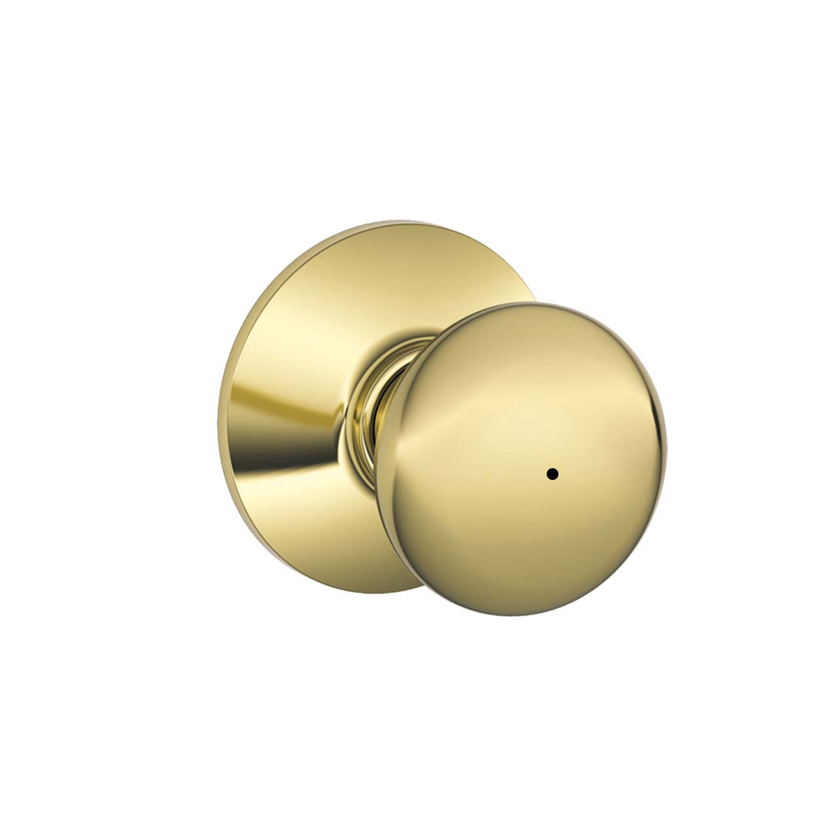 Schlage F40 Grade 3 Privacy Lock, Plymouth Knob, 605 Bright Brass