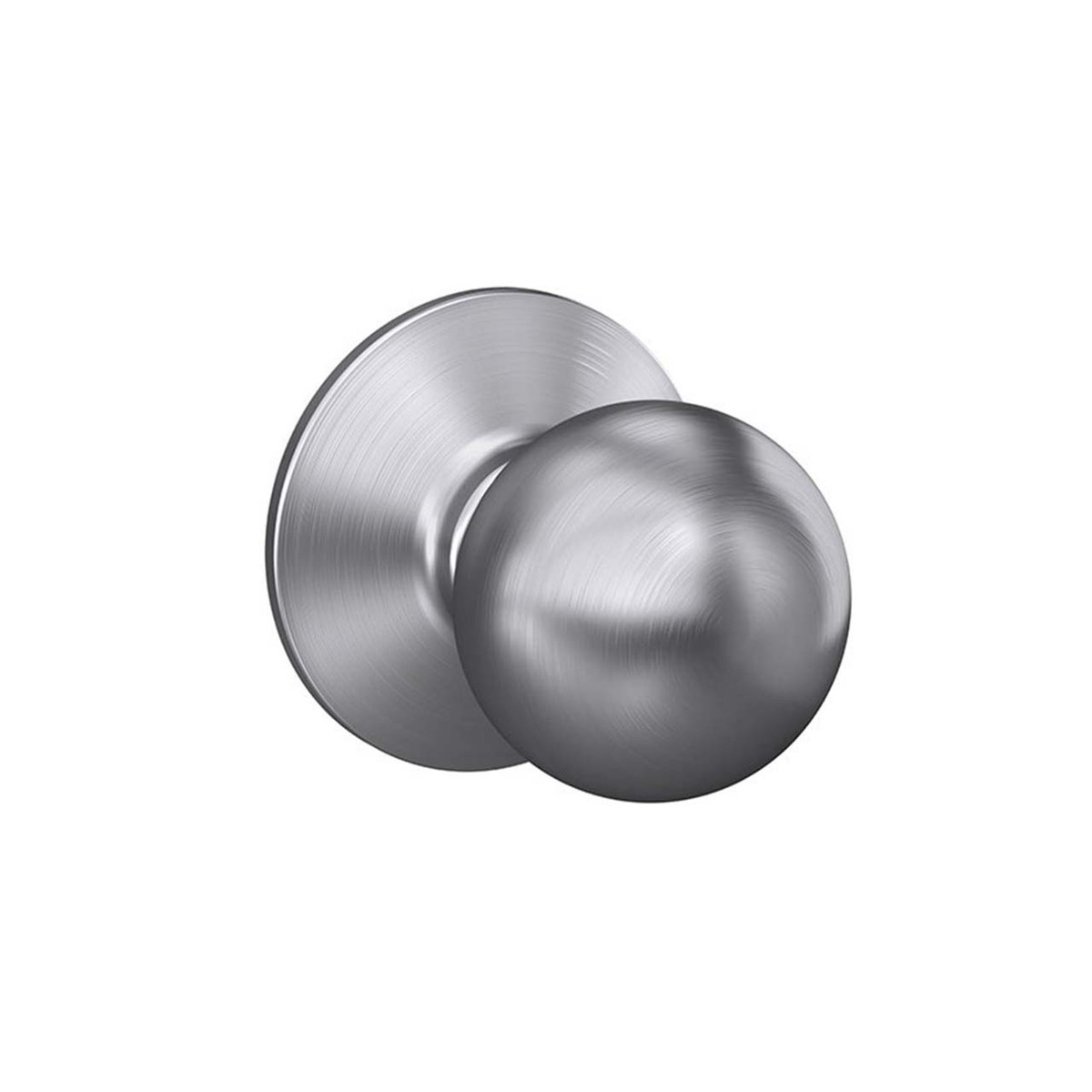 Schlage F10 Grade 3 Passage Lock, Orbit Knob, 626 Satin Chrome