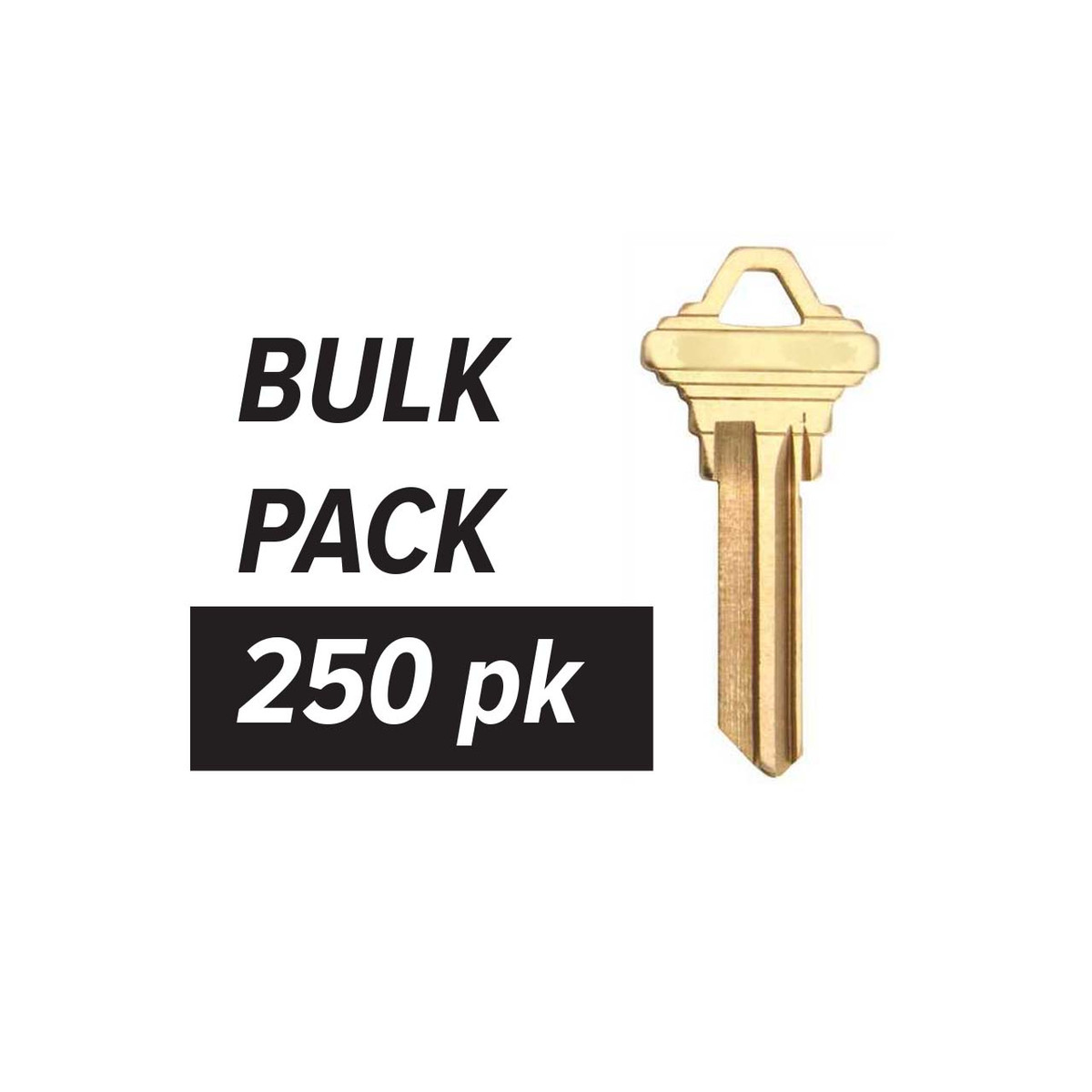 KEY BLANK 6 PIN C KWY, BRASS